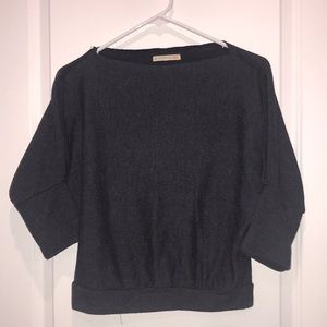 Alternative Apparel 3/4 Sleeve Boatneck Dolman Raglan Sleeve Sweatshirt Cotton